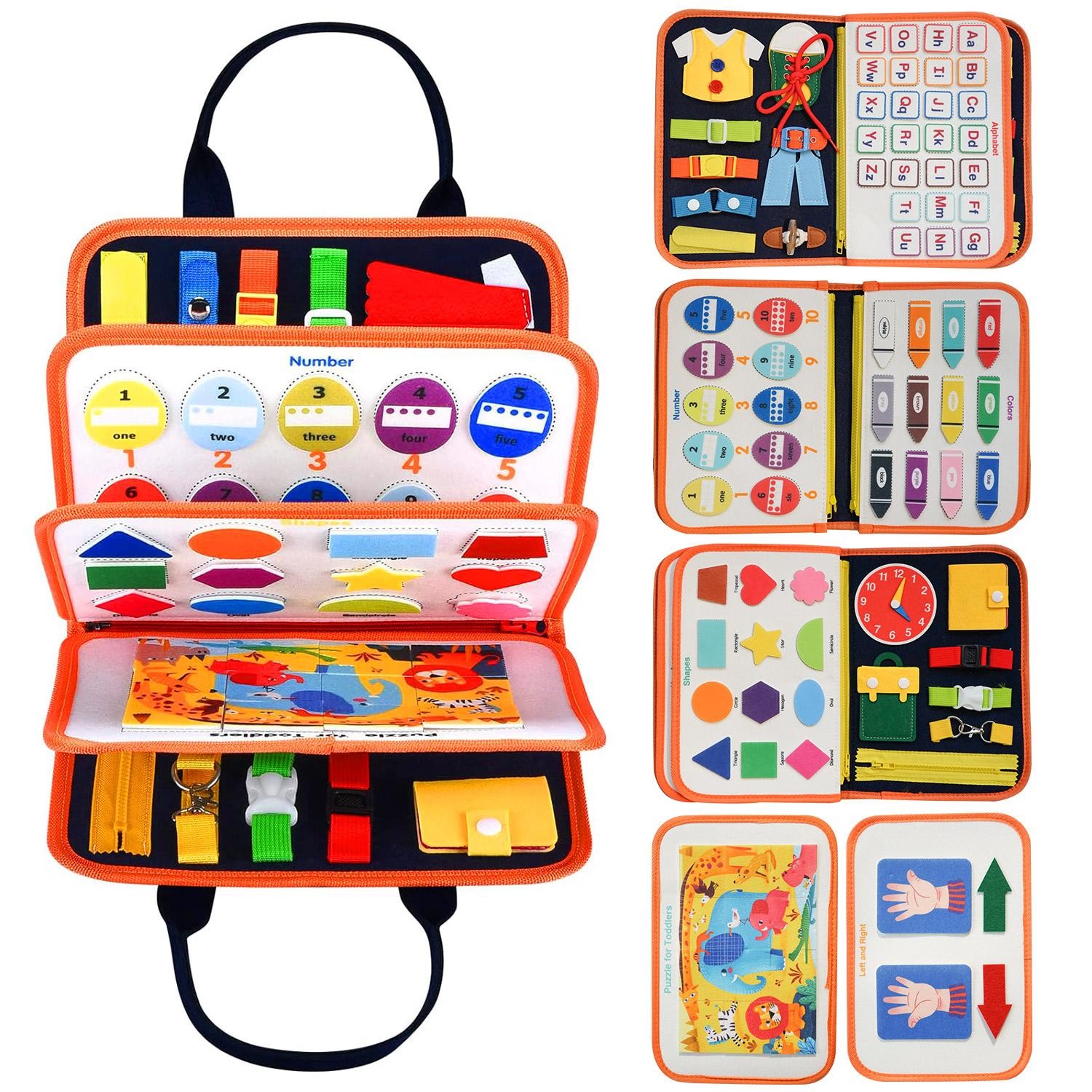 Busy Board Montessori Toy Ages 3-6 Sensory Play Fine Motor Skills Learning