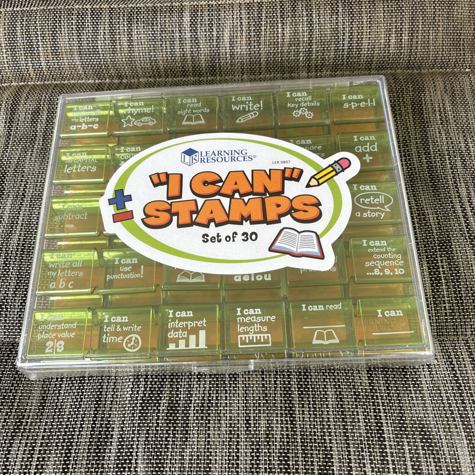 I CAN 30 Rubber Stamps New in Storage Case Learning Resources