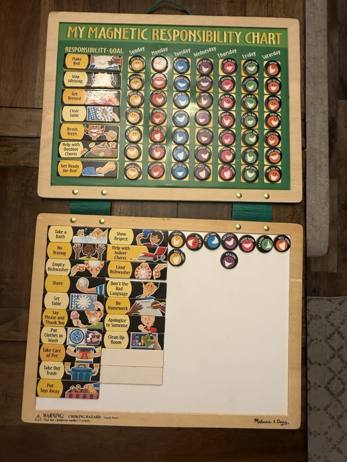 Melissa & Doug Magnetic Responsibility Chart Educational Toy for Kids Ages 3+