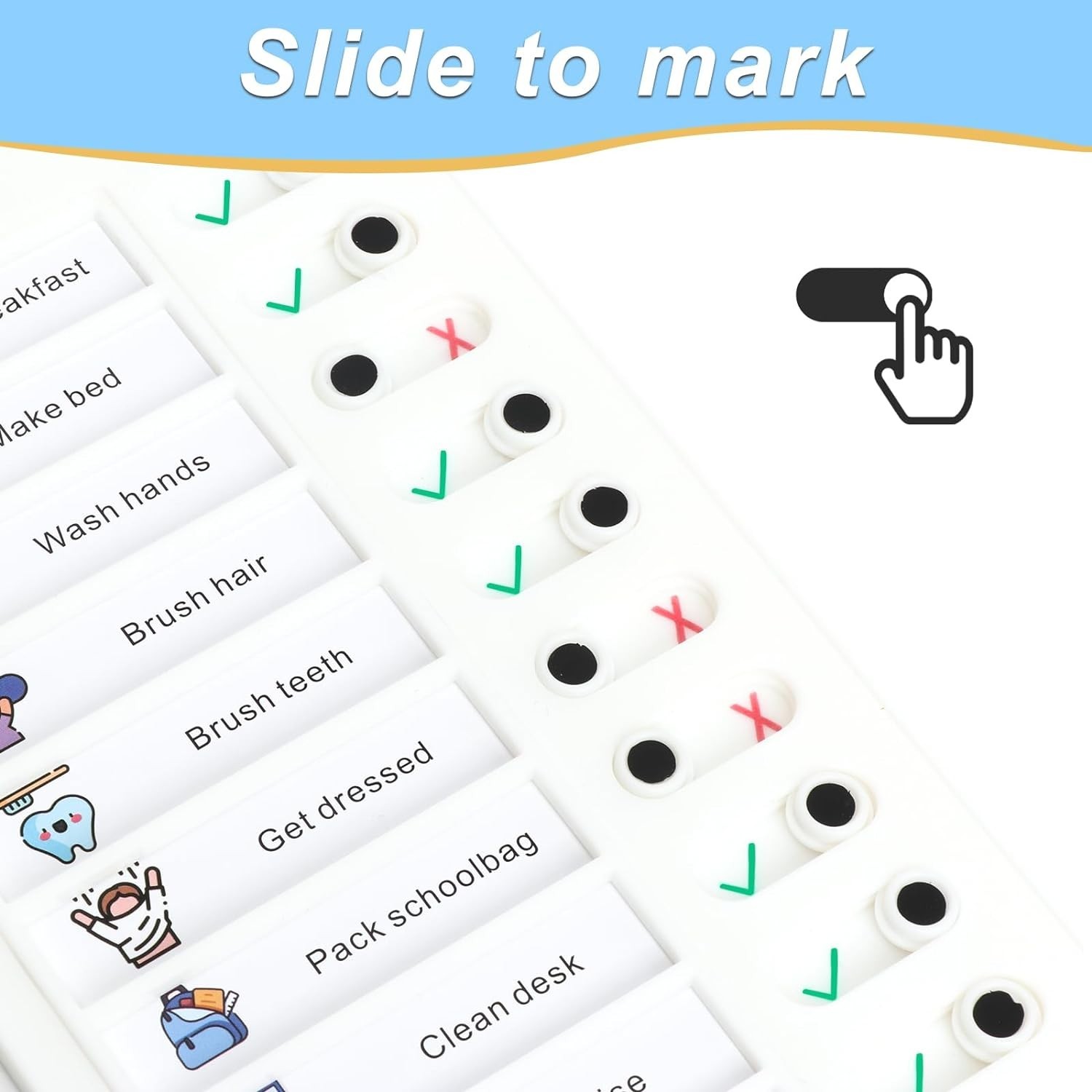 2-Piece Waterproof Chore Checklist Boards – Engaging Tools for Kids’ Daily Tasks