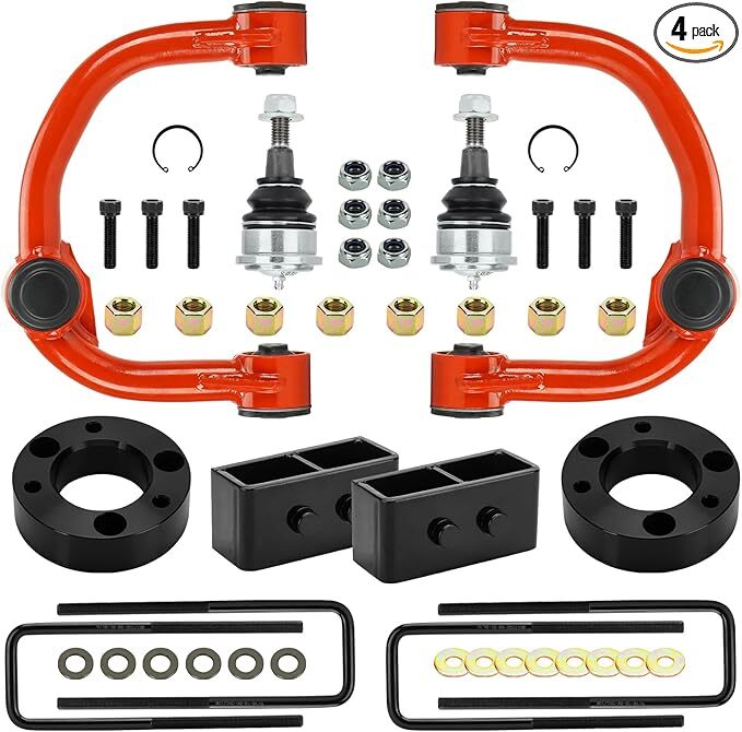 3″ Front & 2″ Rear Leveling Lift + Upper Control Arm Lift 2-4″ for Ford F150