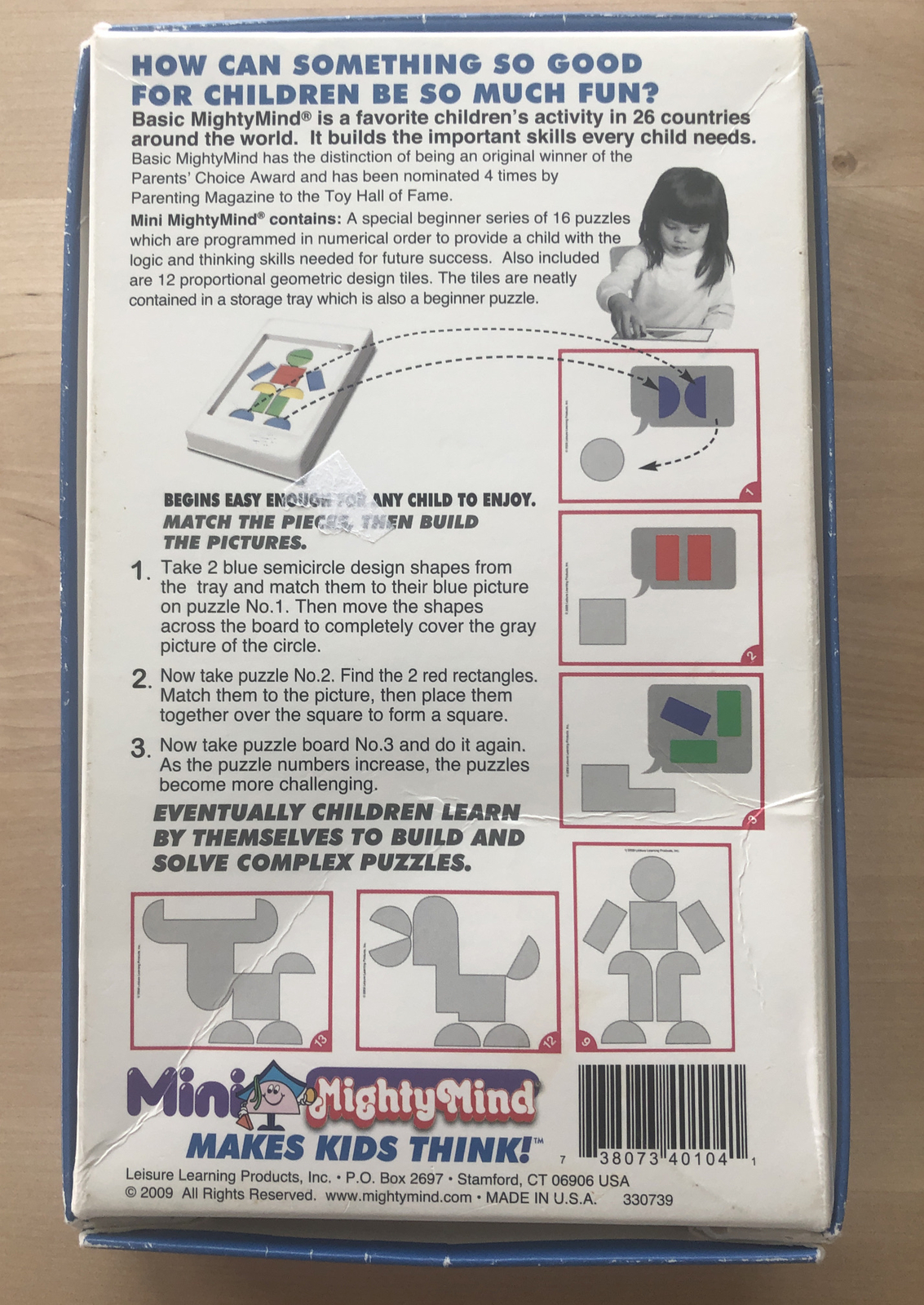 Leisure Learning Products Mini Mighty Mind Puzzles With Cards Complete! 2009