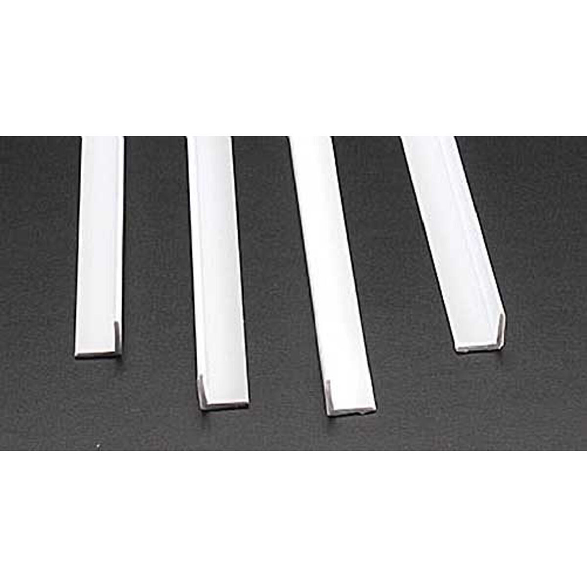 Plastruct 90508 AFS-12Angle, White Plastic (4) 3/8″ H&W x .045″ T x 24″ Long