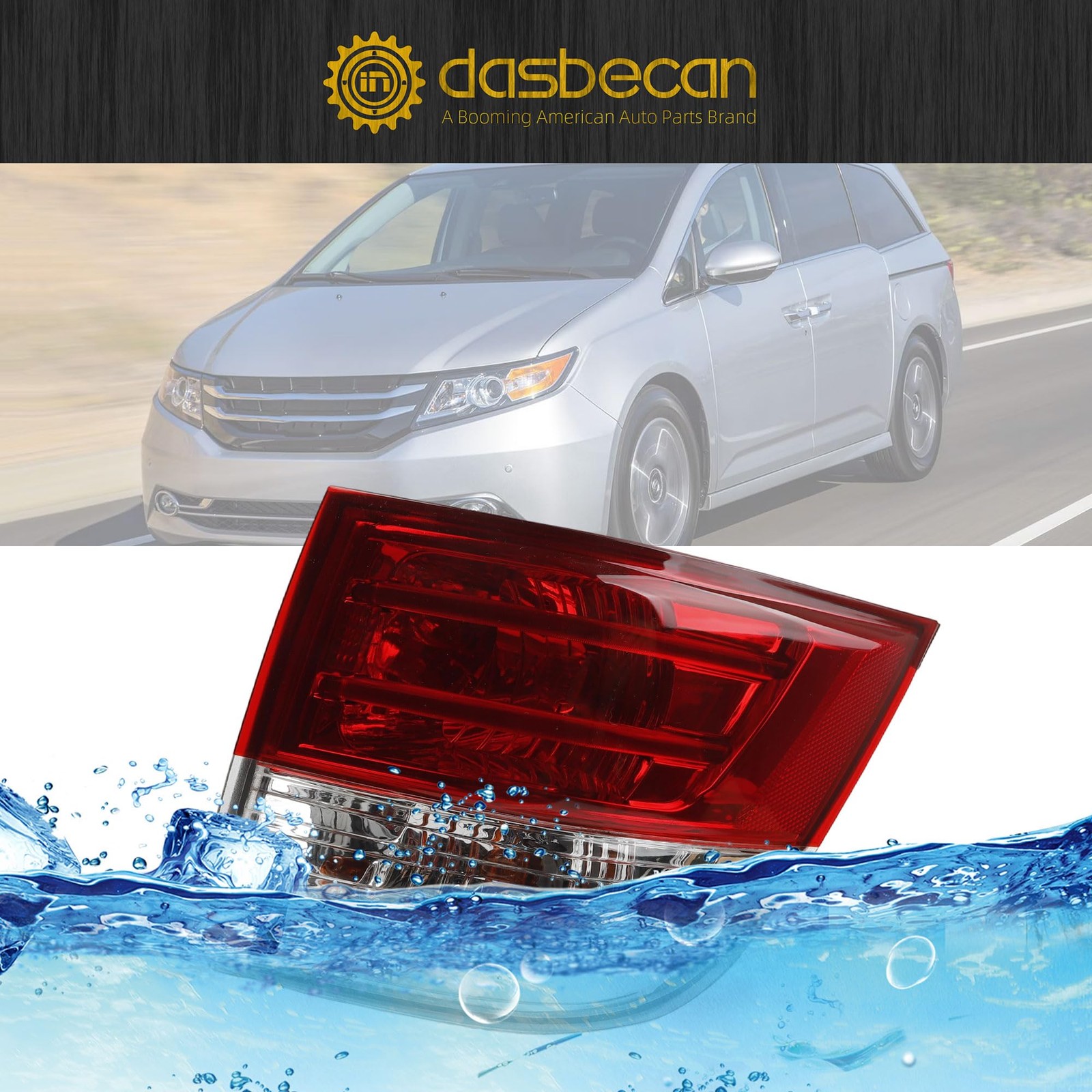 Dasbecan Right Tail Light Assembly Compatible with Passenger Side