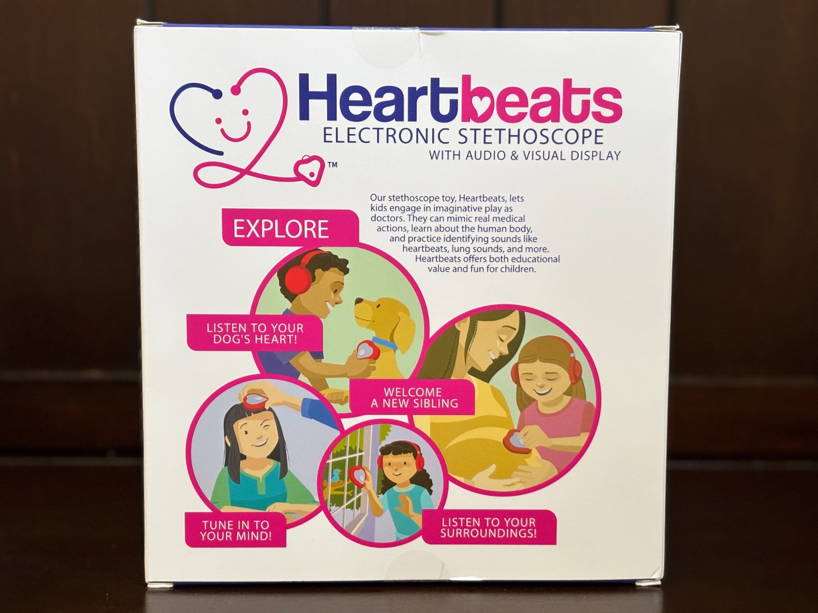 Heartbeat Electronic Stethoscope Toy w/ LED Display & 10X Sound Amplification