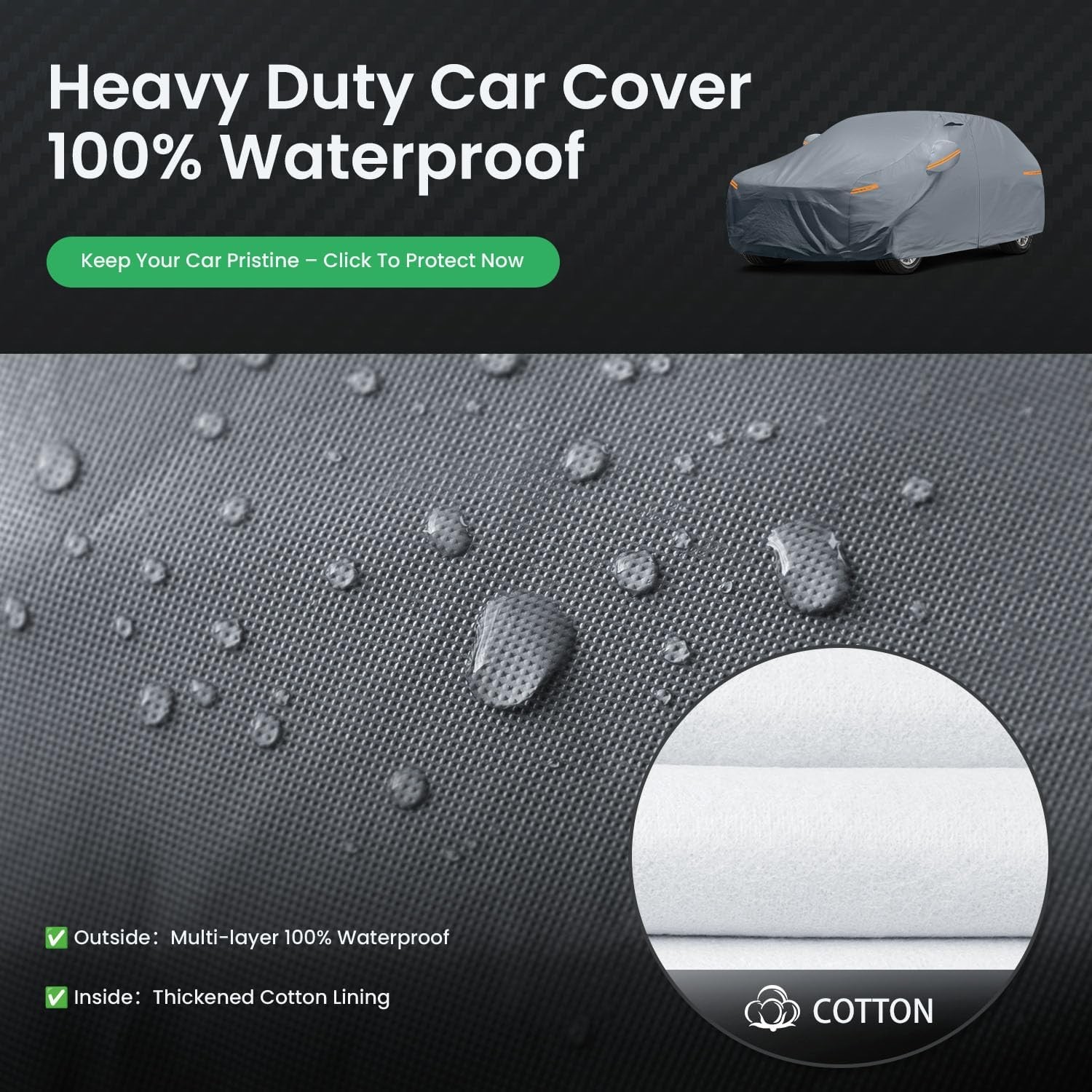 Waterproof Ford Escape(2000-2026) Car Cover with Breathable Vents, [2025 Upgrade