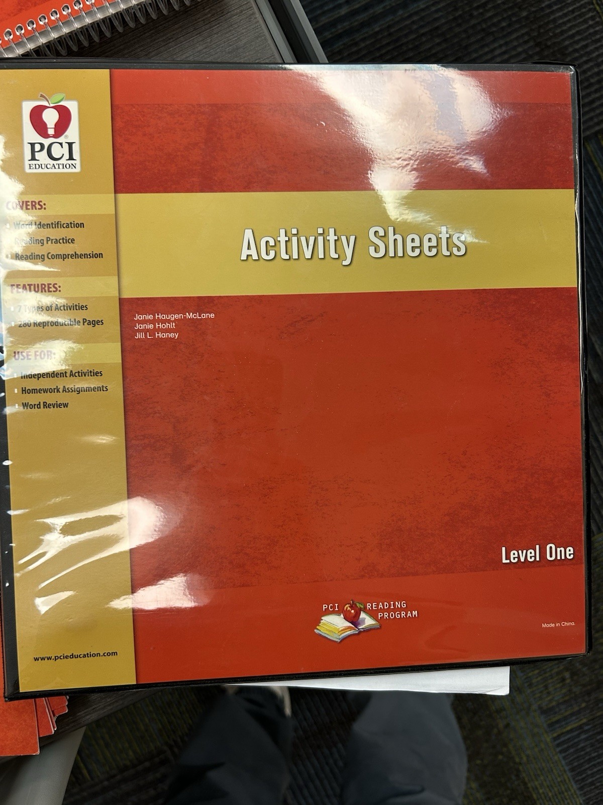 PCI Education Level One Reading/Phonics Activity Sheets, Orange, Ages 5-12