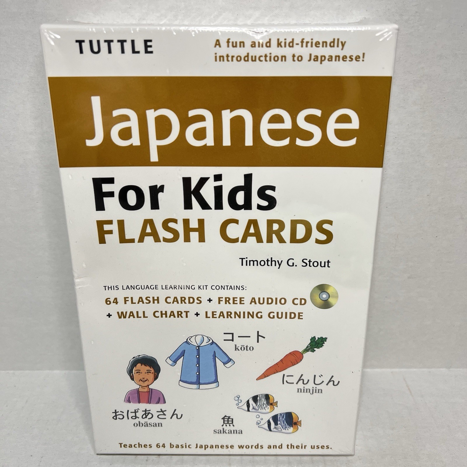 Tuttle-Japanese For Kids Flash Cards-64 Flash Cards Learning Guide Wall Chart CD