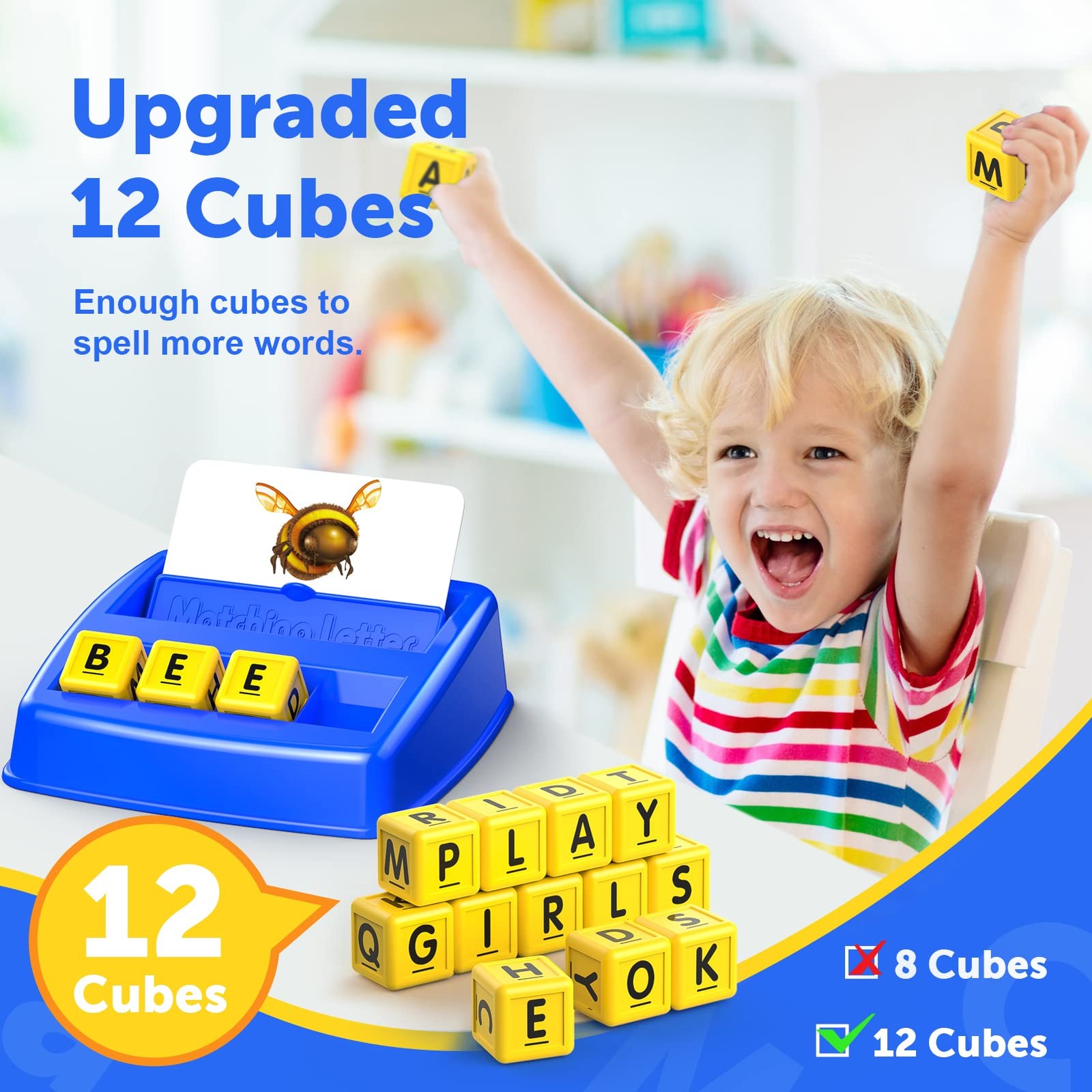Learning Games for Ages 3-8, Matching Letter Game for Toys Ages 3-8 Education…