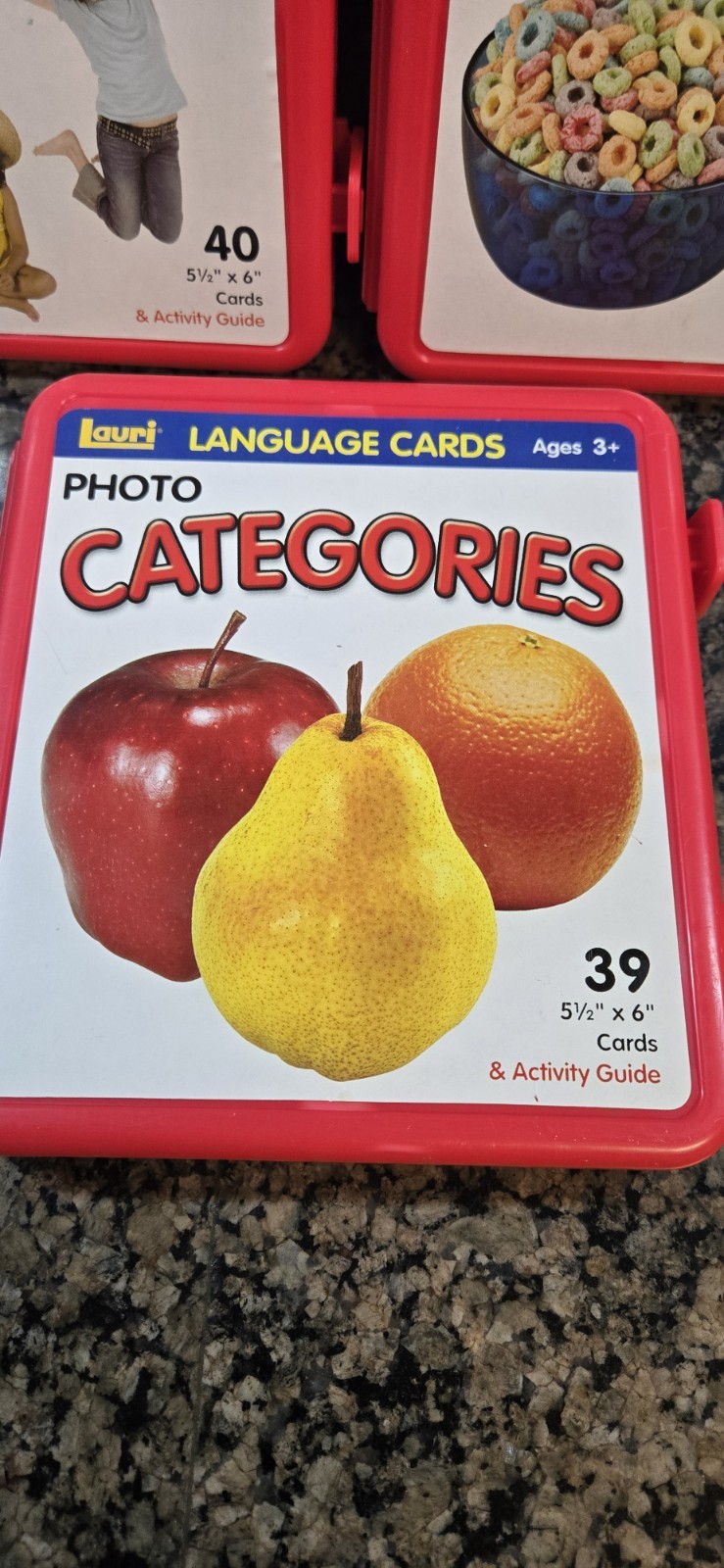Lauri Language Cards Ages 3+ Photo Actions,Opposite & Caterories MISSING 1 Guide