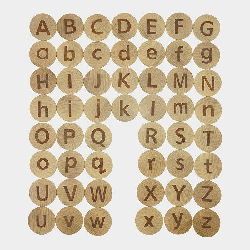 Wooden TACTILE Tracing ALPHABET Discs MATCHING PAIRS Educational Memory Game TOY
