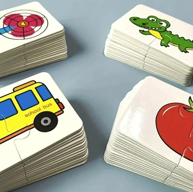 32pcs Matching Card Puzzle Kids Educational Cognitive Learning Game – NEW