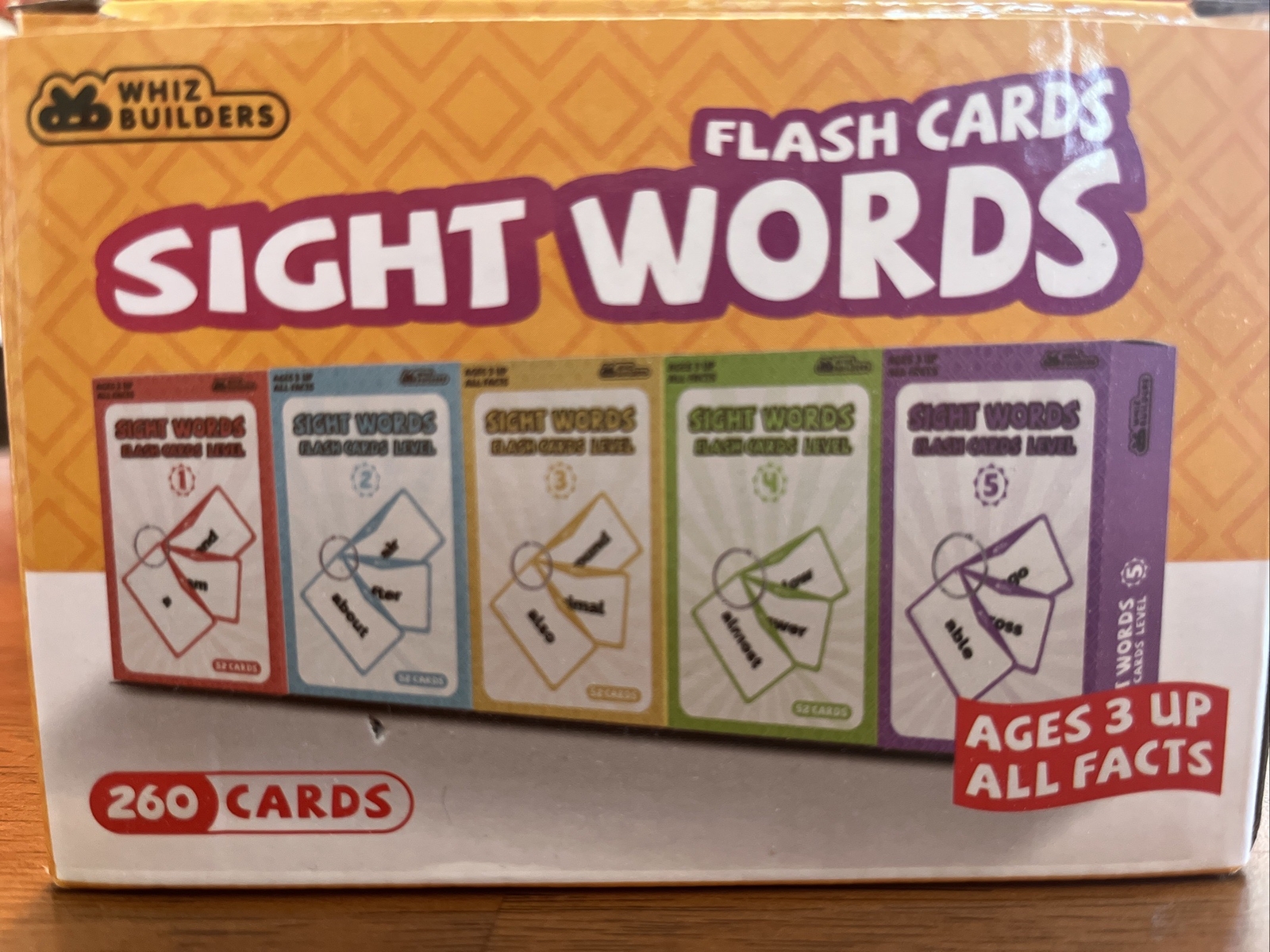 Sight Words Flash Cards Whiz Builders 260 Cards Learn To Read