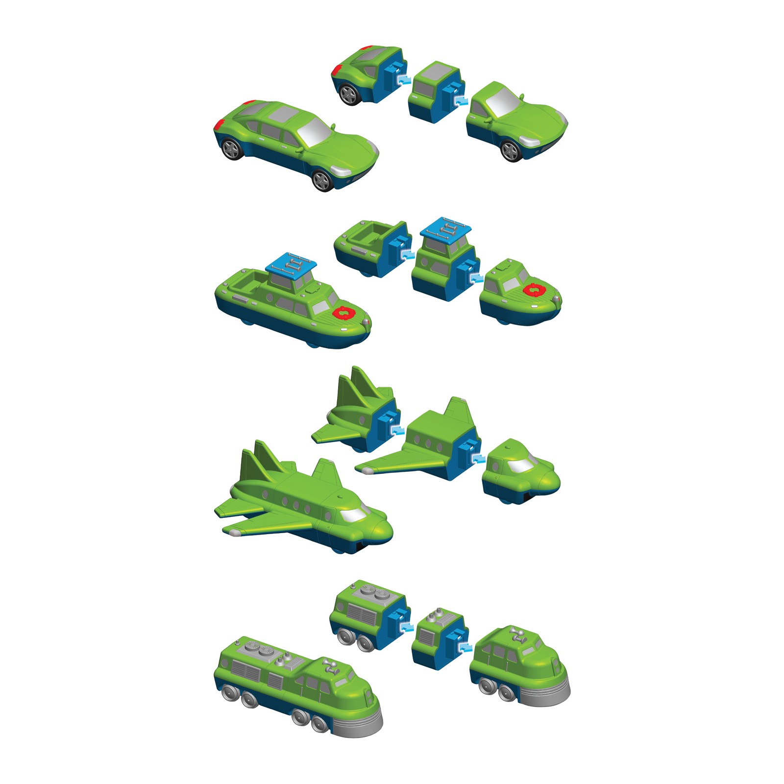 New – Popular Playthings Magnetic Mix or Match Vehicles: Set #1 – Ages 3+