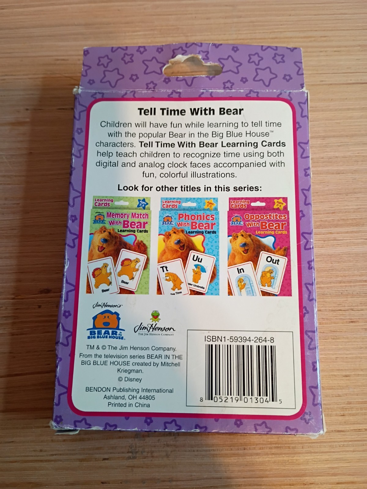 Bear in the Big Blue House RARE “Tell Time With Bear” Learning Cards Ages 2-5
