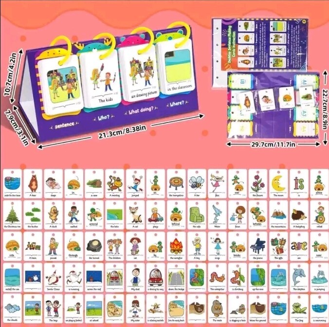 Educational Sentence Building Toy Speech Learn to Read for KIDS Phonics Games