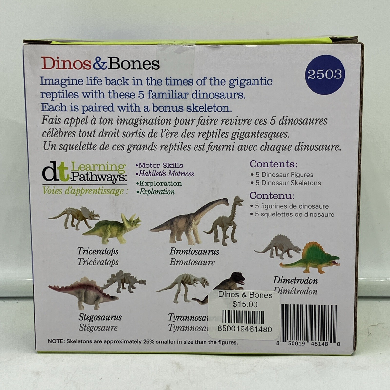 New Discovery Toys Dino & Bones 5 Detailed Dino Figures And Their Skeletons