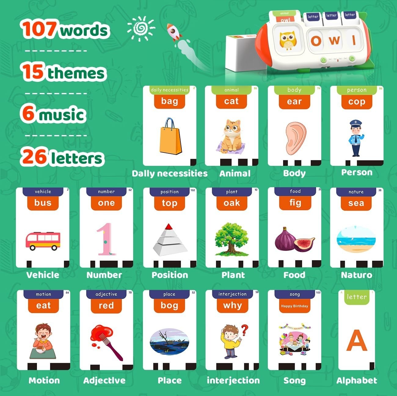 Letter Matching Games – Educational Toy for 3-6 Olds
