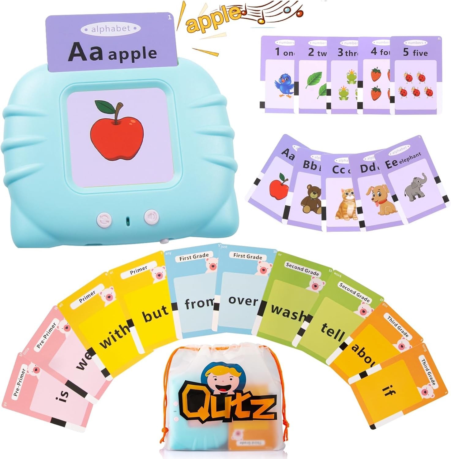 Talking Flash Cards 272 Sight Words ABC Learning Educational Toys for Toddlers