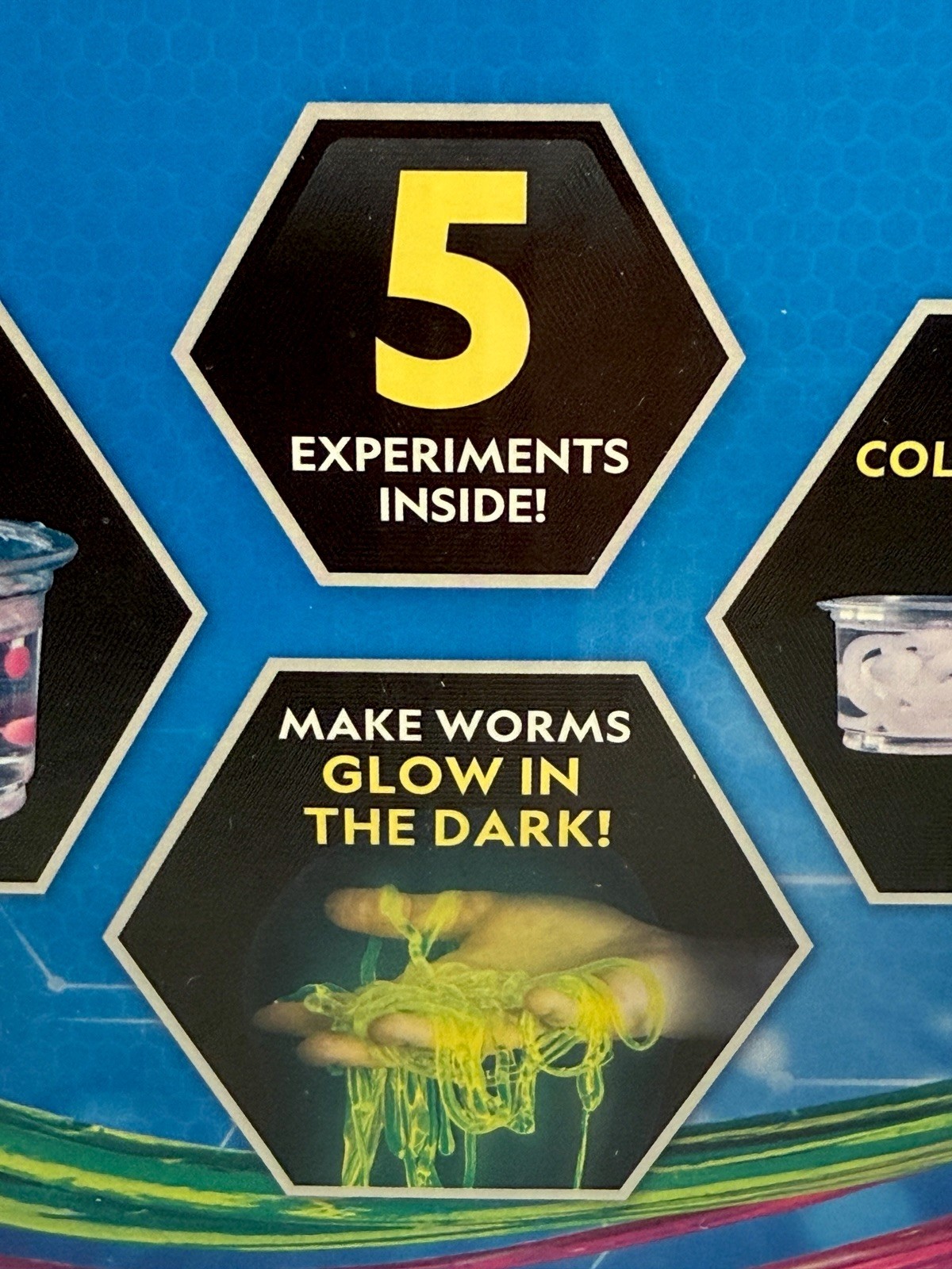 National Geographic STEM GLOW IN DARK Slime Lab~ Amazing Worms Chemistry Kit LOT
