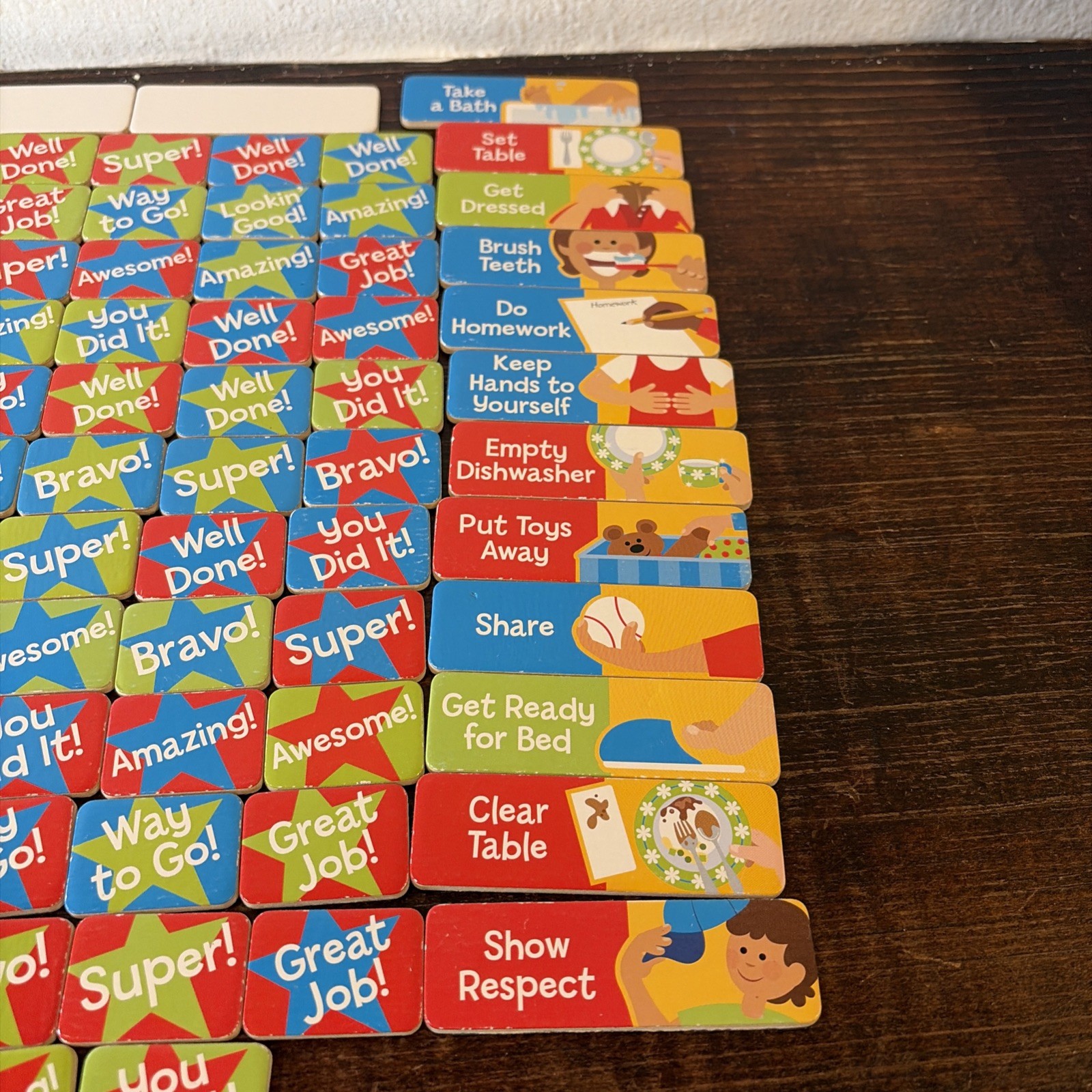 Kids Chore Reward Magnet Set Behavior Chart Praise Tasks Educational Lot