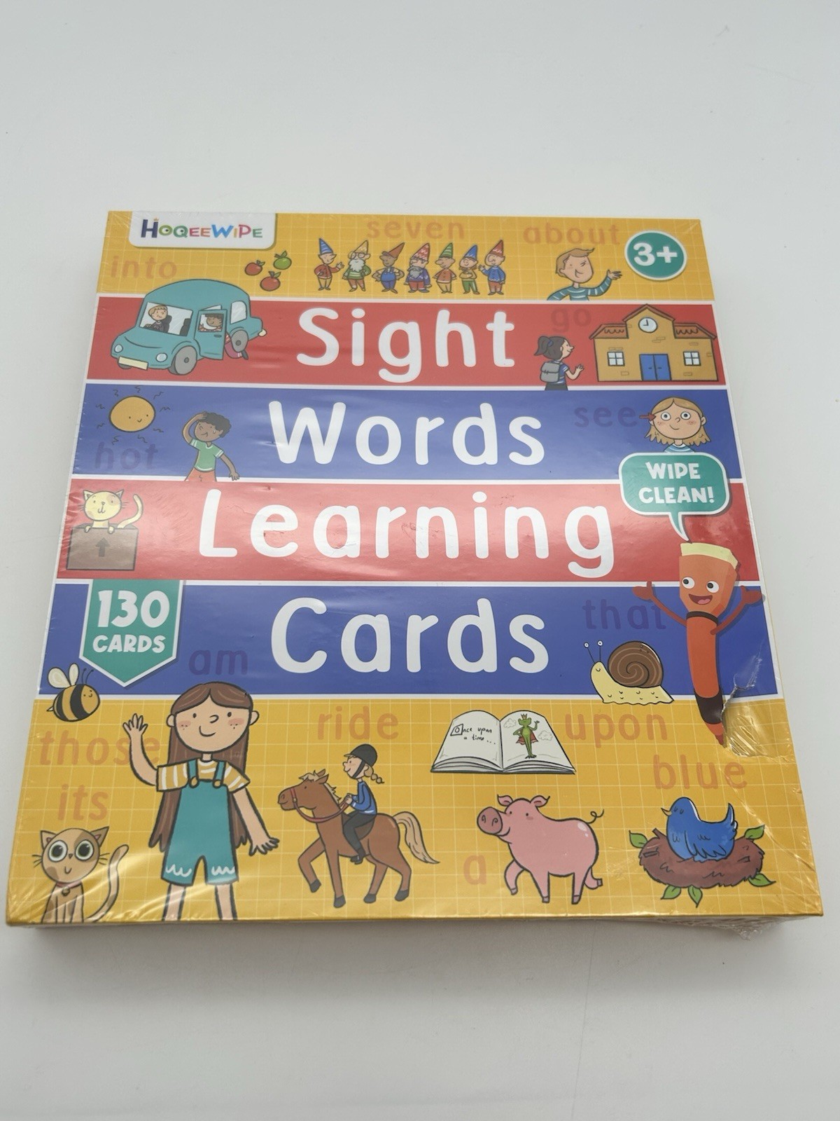 Hoqeewipe Sight Words Learning Cards 130pc Wipe Clean Set Ages 3+ New