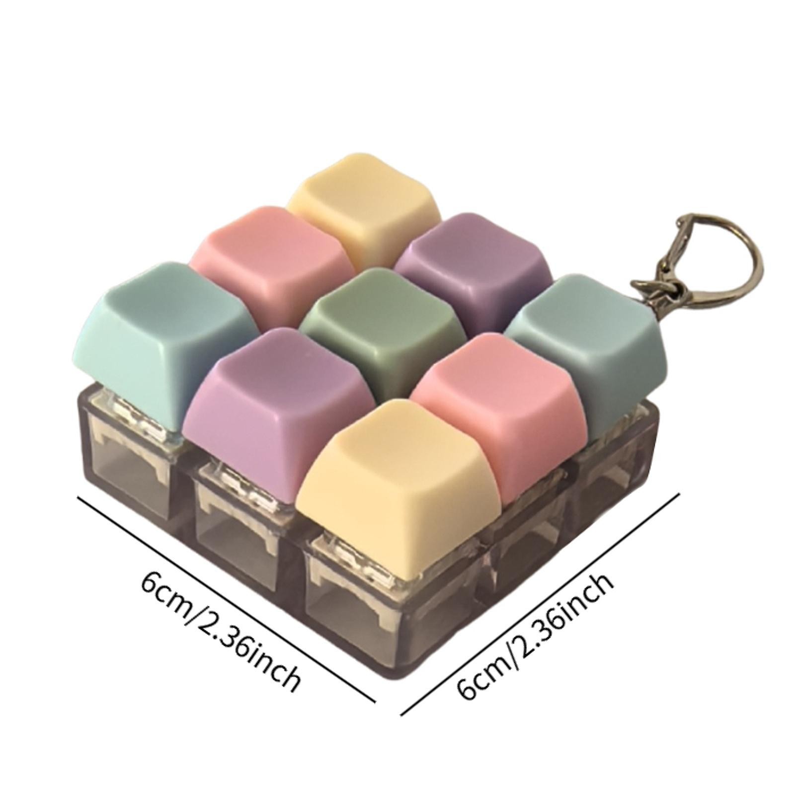 Keyboard Fidget Keychain Mechanical Key Keyboard Button Relaxing Toy