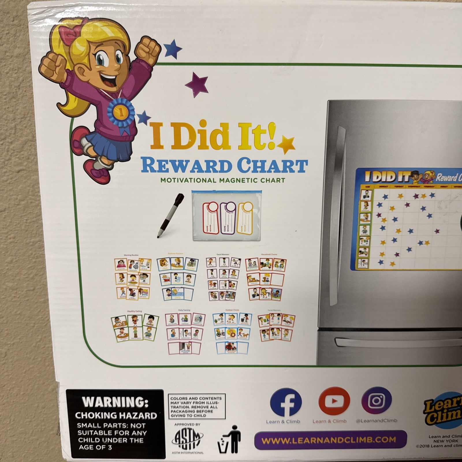 Engaging Magnetic Reward Chart – 63 Tasks as Motivation for Young Kids!