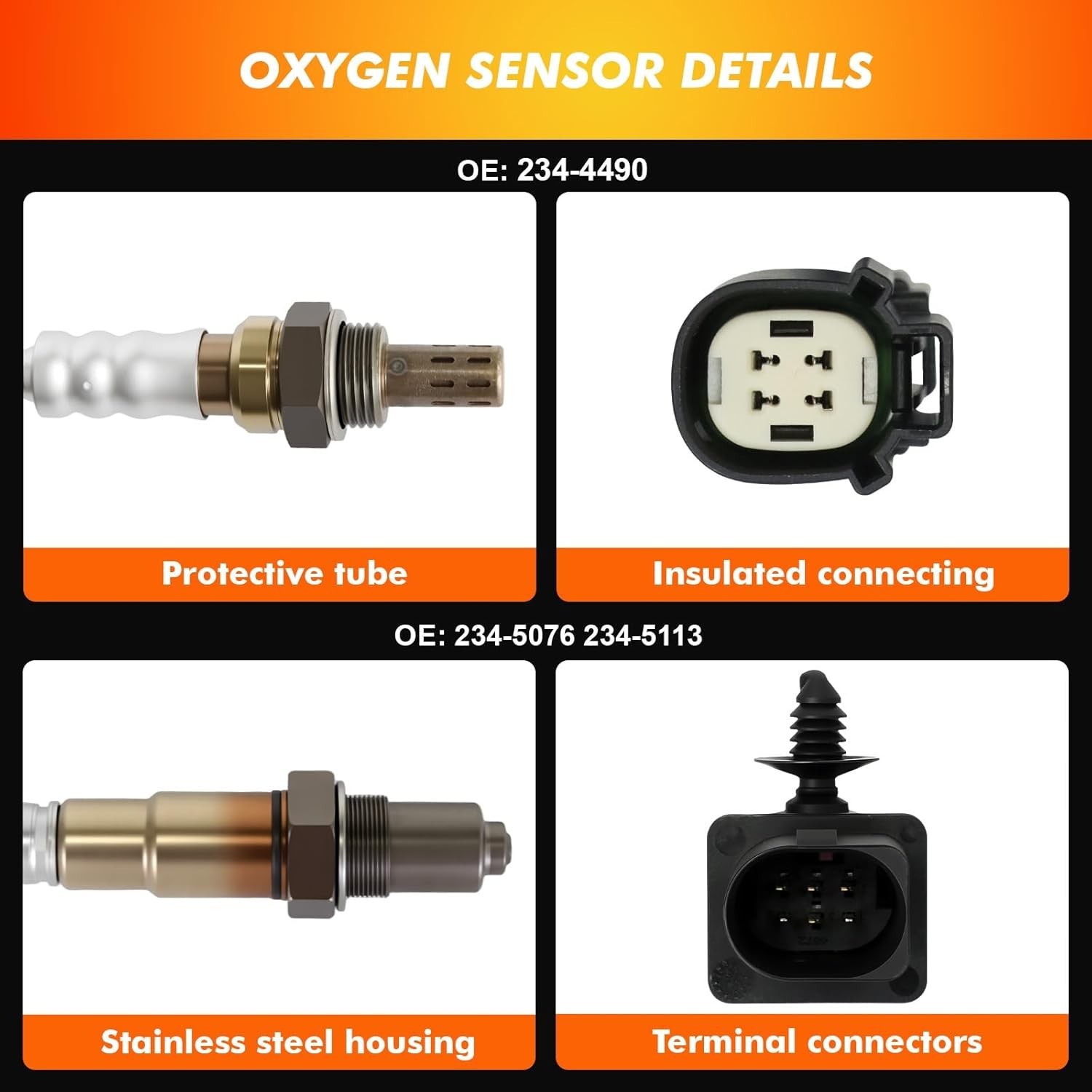 2011-2014 Oxygen Sensors Upstream Downstream Fit for Ford F150 2011 2012 2013 20