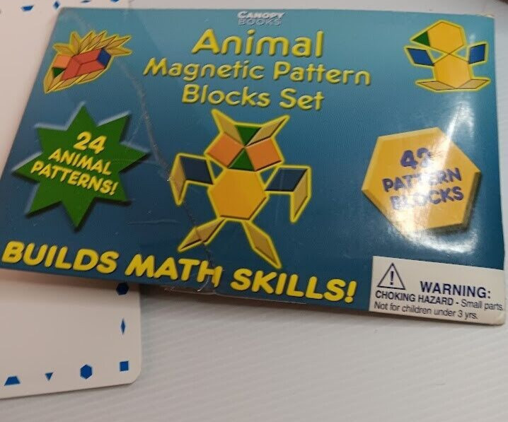 Animal Magnetic Pattern Blocks Set Kids Educational Toys Puzzle