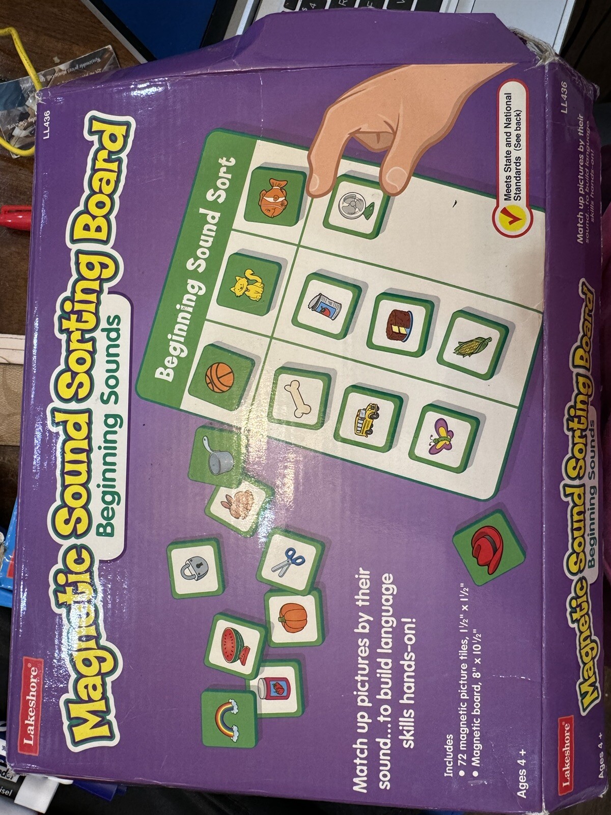 Lakeshore Magnetic Sound Sorting Board Rhyming Matching Educational Teaching New