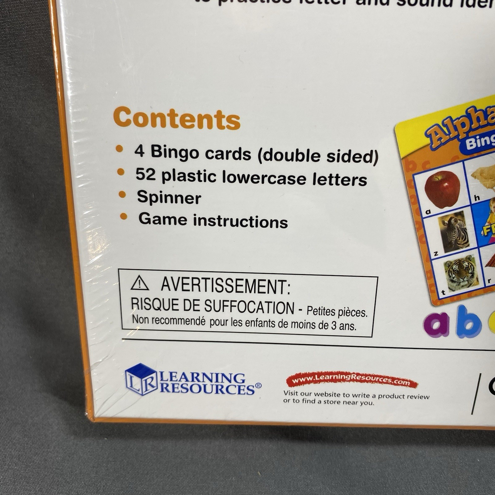Learning Resources Alphabet Bingo Build Vocabulary Game 3+ NEW Homeschool