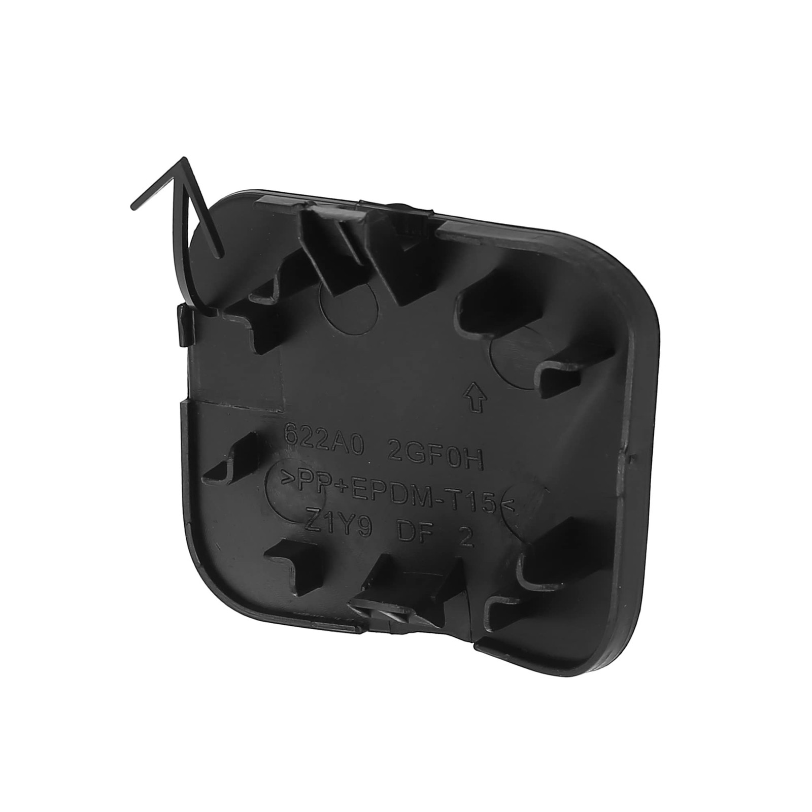 X AUTOHAUX Black Front Right Bumper Tow Hook Towing 2.48″x2.36″x0.79″,
