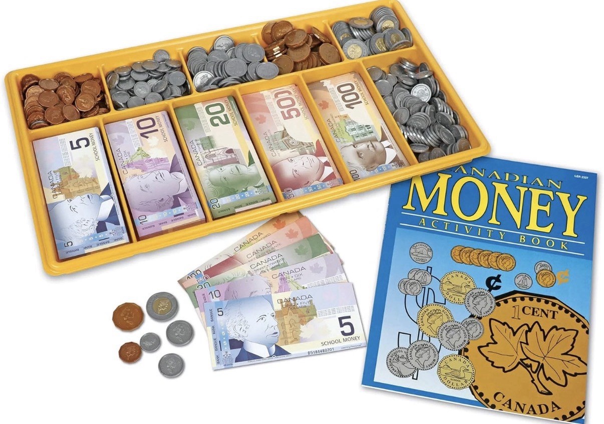 Canadian Classroom Money Kit, Play Money for Kids, Grades K+ | Ages 5+