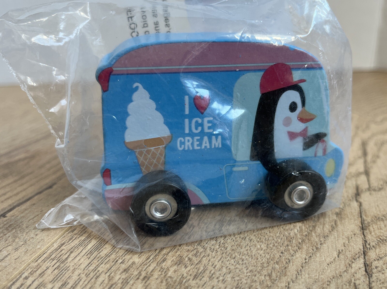Wooden Car Penguin Blue Toy Target Bullseye’s