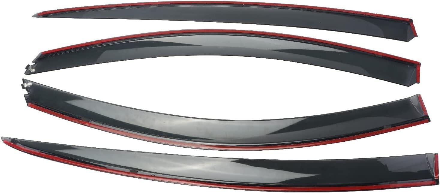 Rain Guards Suitable for 2011-2020 Nissan Versa, Window Visor, Dark Smoke