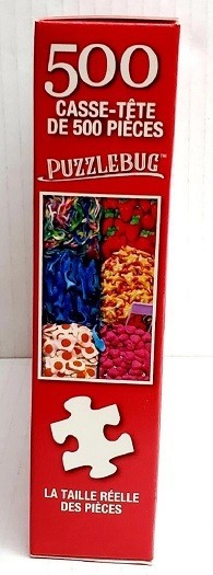 500pc PUZZLE JIGSAW SET SCHOOL SUPPLIES COLORFUL SANDALS KITTENS SWEETS GUMMIES