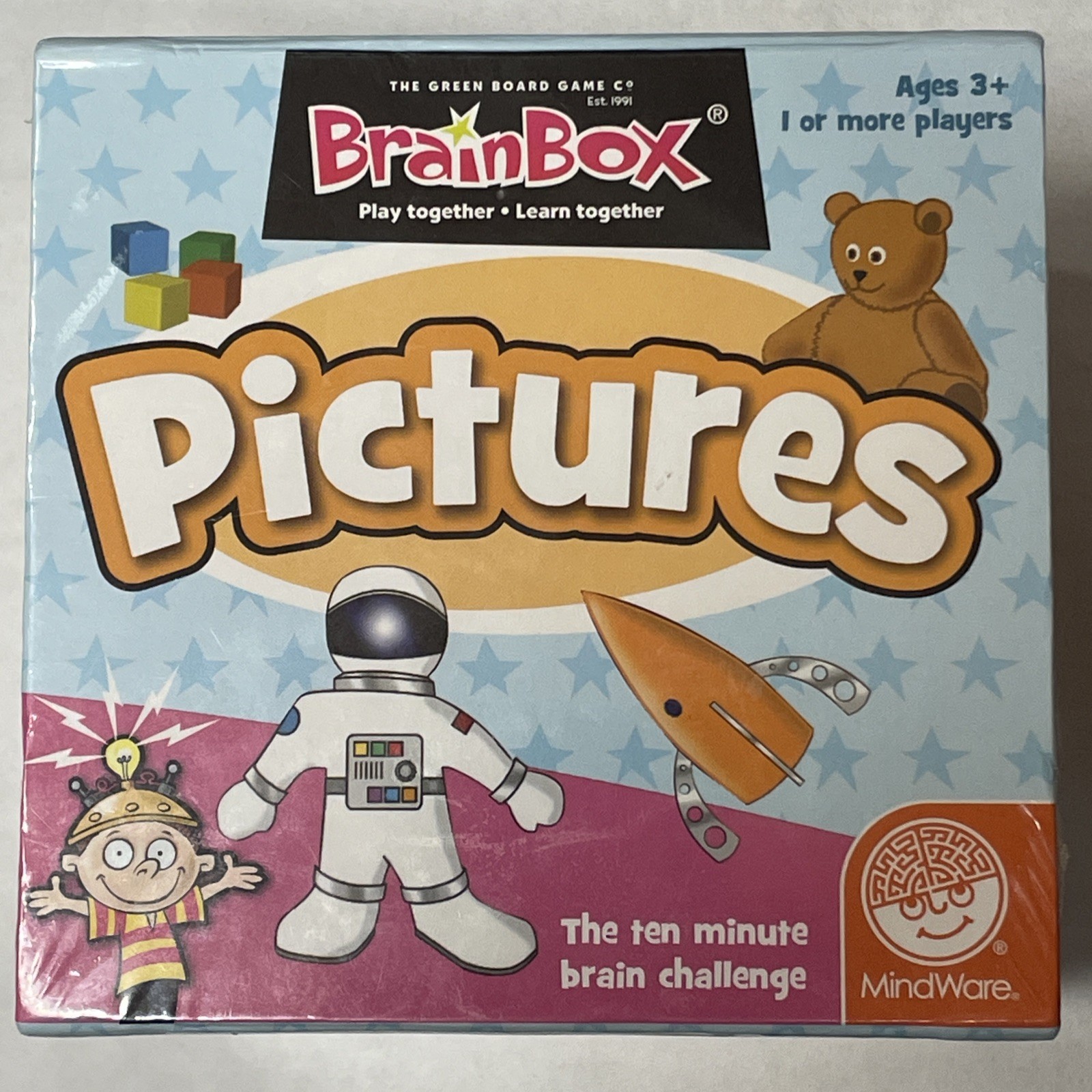 Brain Box Pictures The Ten Minute Brain Challenge MindWare The Green Board Game