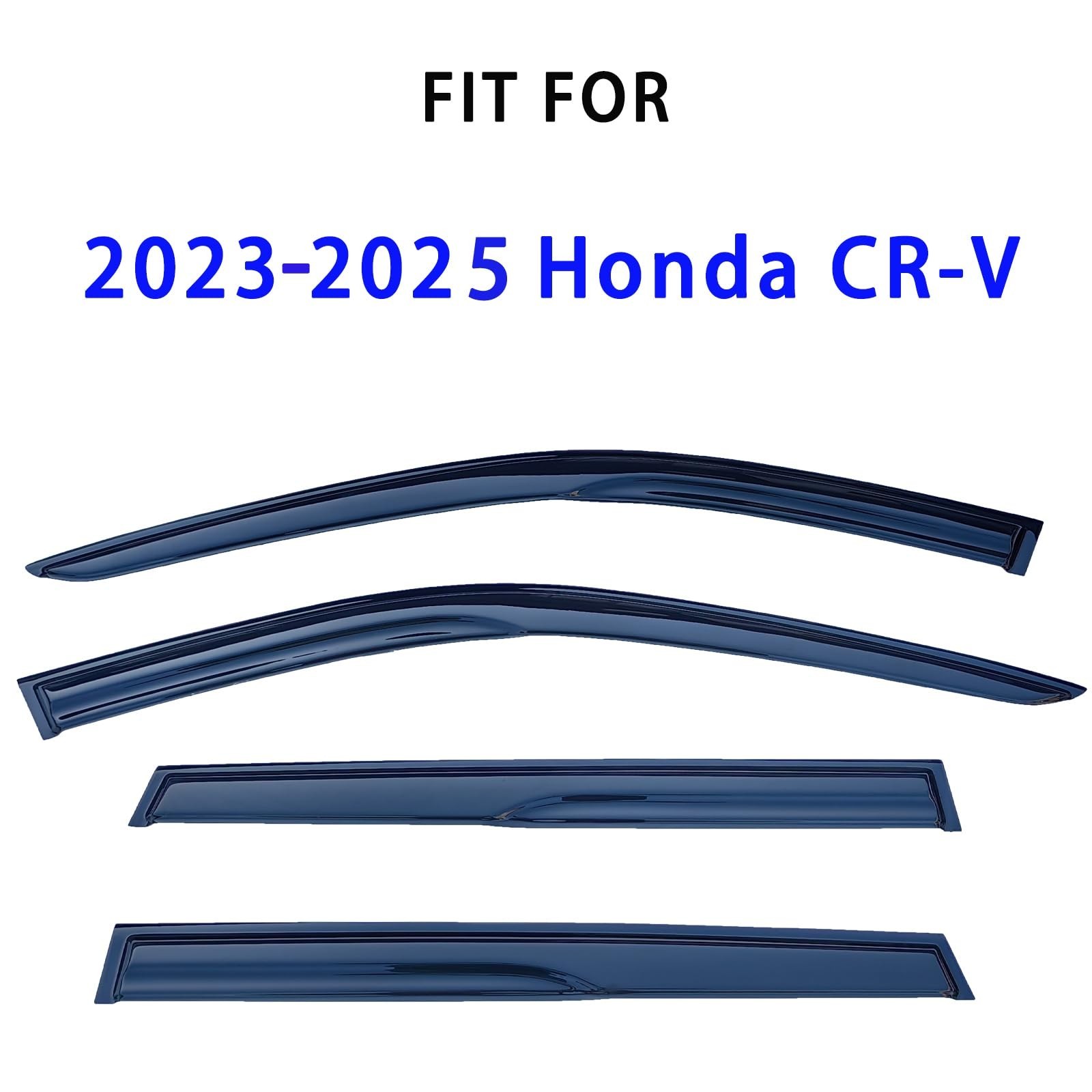 Matte Black 4PC Exterior Tape-On Rain Guards for 2023-2025 Honda CRV(CR-V) | …