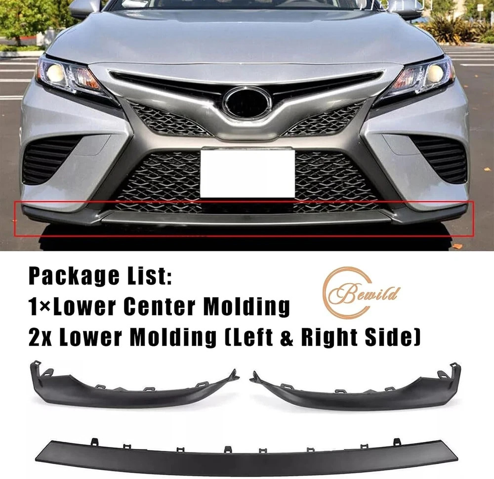 Front Bumper Lower Grille Trim Molding Fit for Toyota Camry SE XSE 2018 2019 202