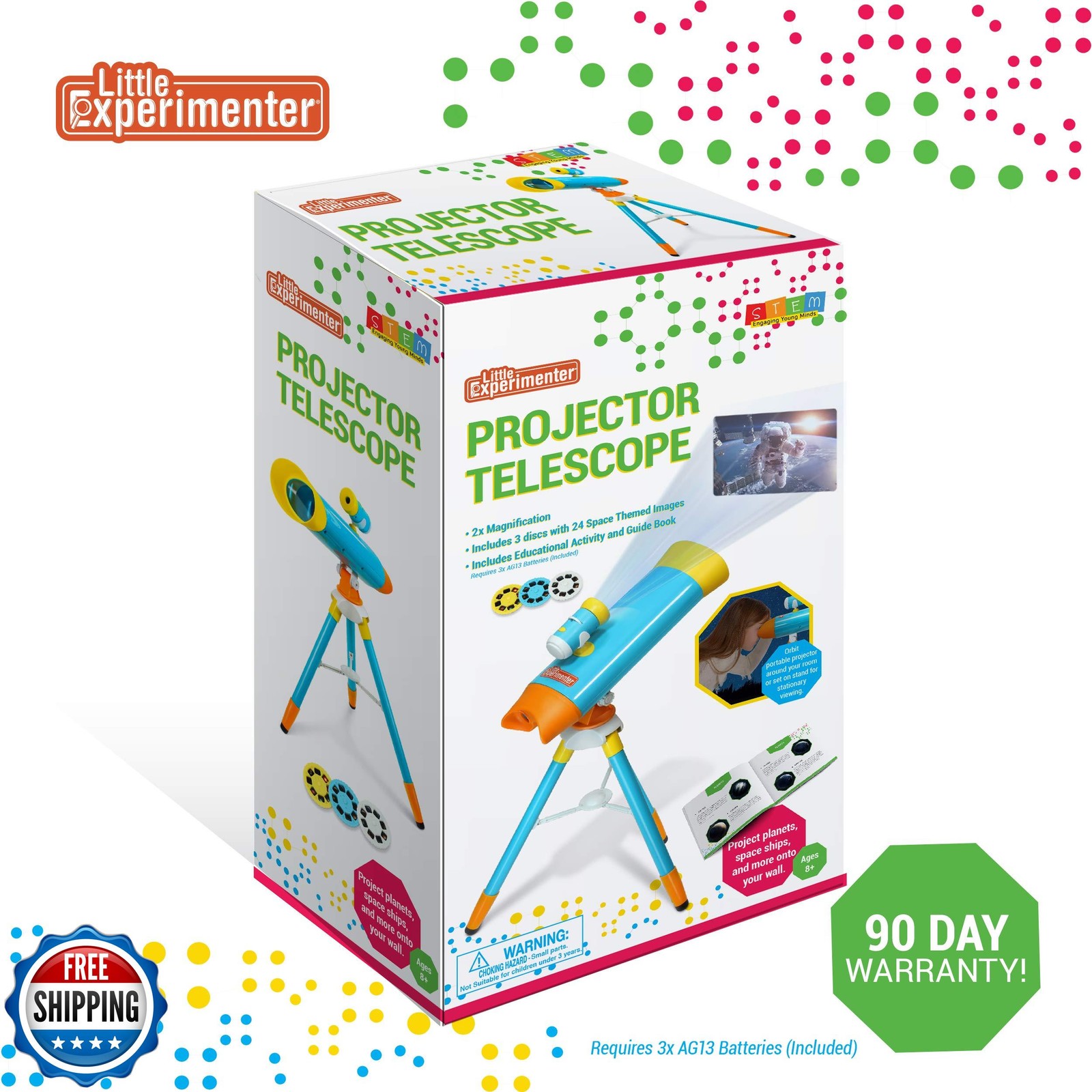 Little Experimenter Projector Telescope for Kids, Children’s Telescopes and 2