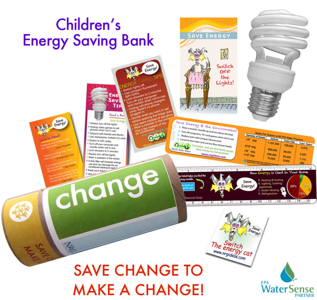 Energy Star Bank Saving Eco-Kit| Make CHANGE CFL Bulb