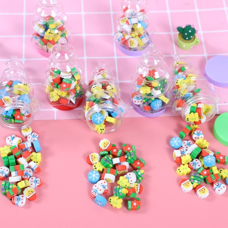 230Pcs Christmas Erasers In Bottle for Kids Boys Girls Holiday Present, Christma