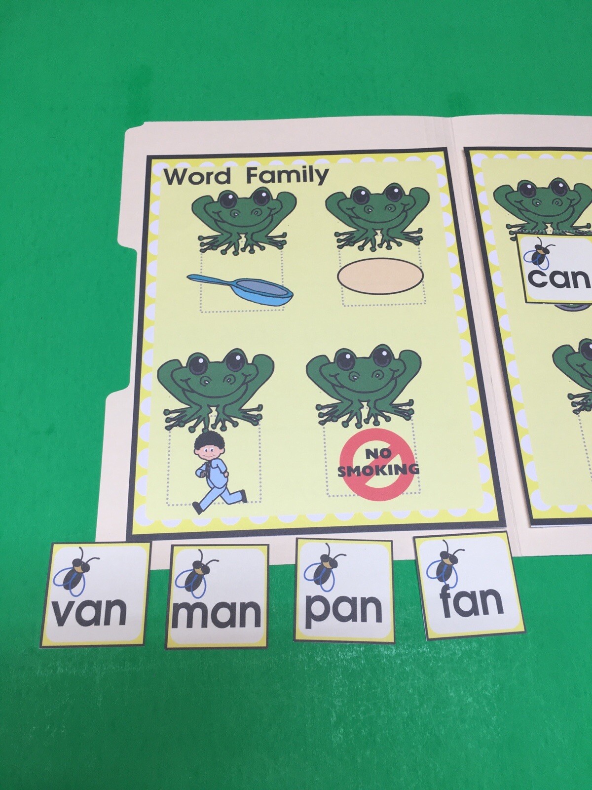 The An Family – Phonics – DIY File Folder game – Printed / Uncut