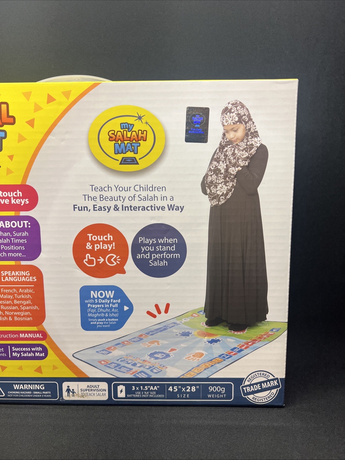 Educational Prayer Mat SALAH 15 different languages 36 Sensitive Keys NEW SEALED