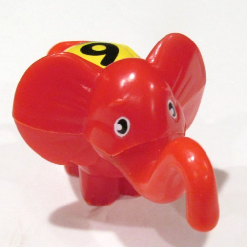 Learning Resources Snap and Learn Numbers Replacement Red Elephant 6 Counting