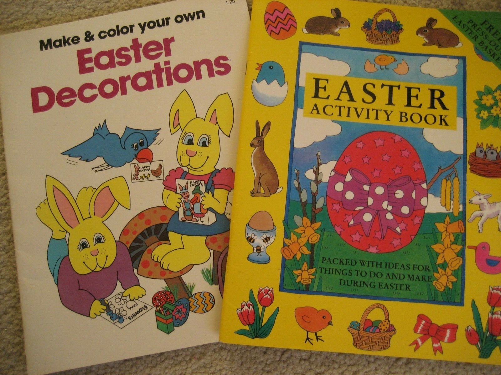 Fun Things To Do & Make 2 PAPERBACKS Easter Decorations & Easter Activity Book
