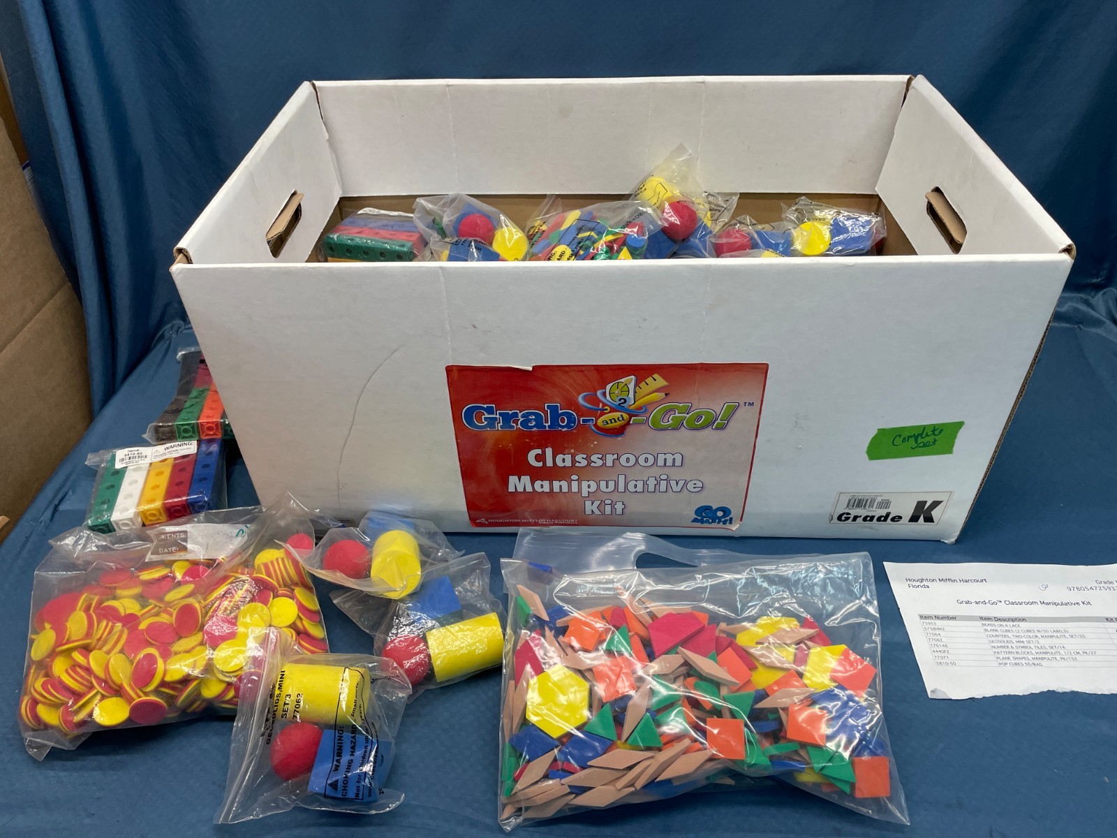 Grab And Go Large Classroom Manipulative Kit Grade K Complete 9780547259321