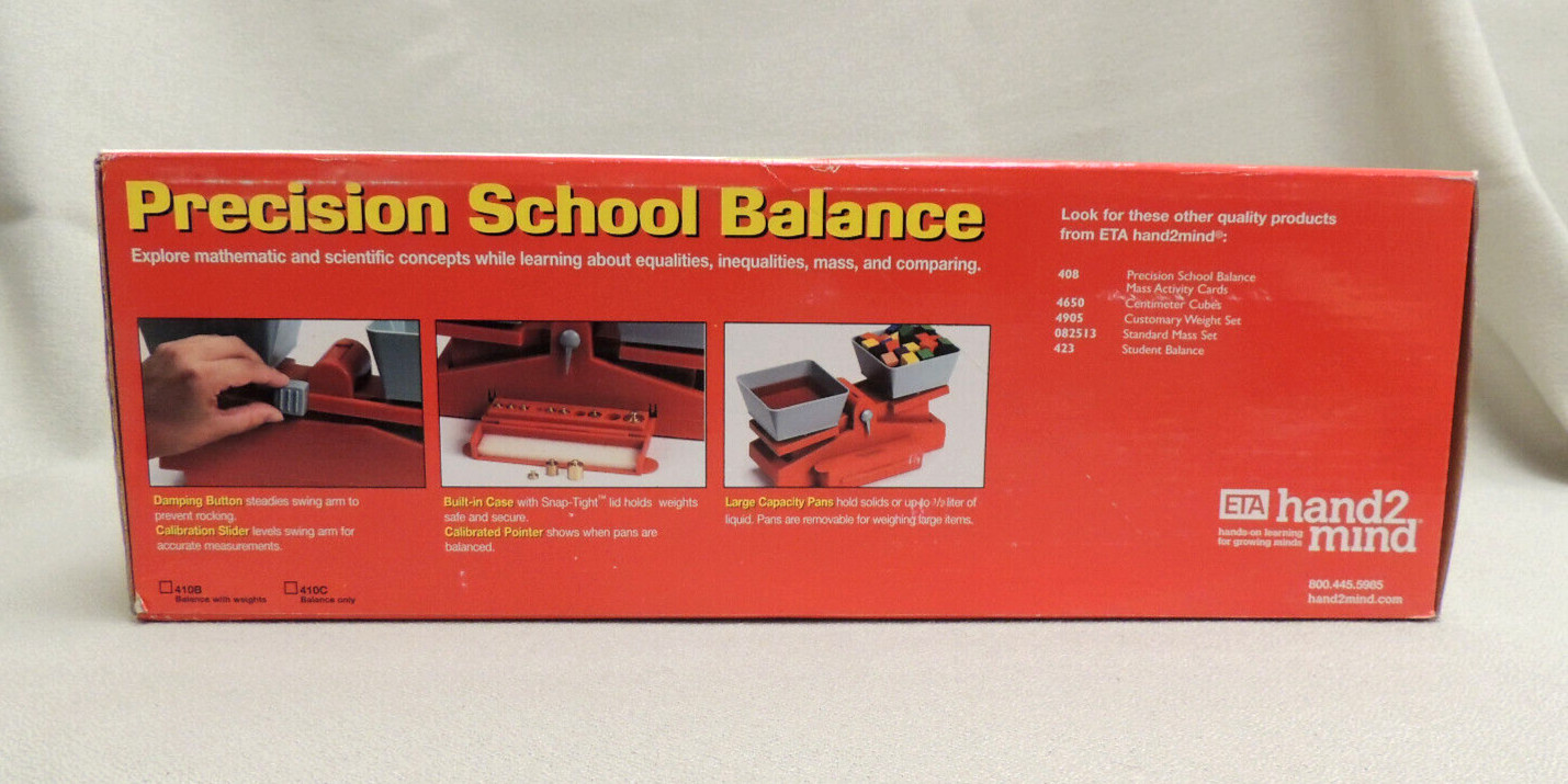 Precision Balance Scale w/ Weights 2000g max. Elementary Science/Math learning