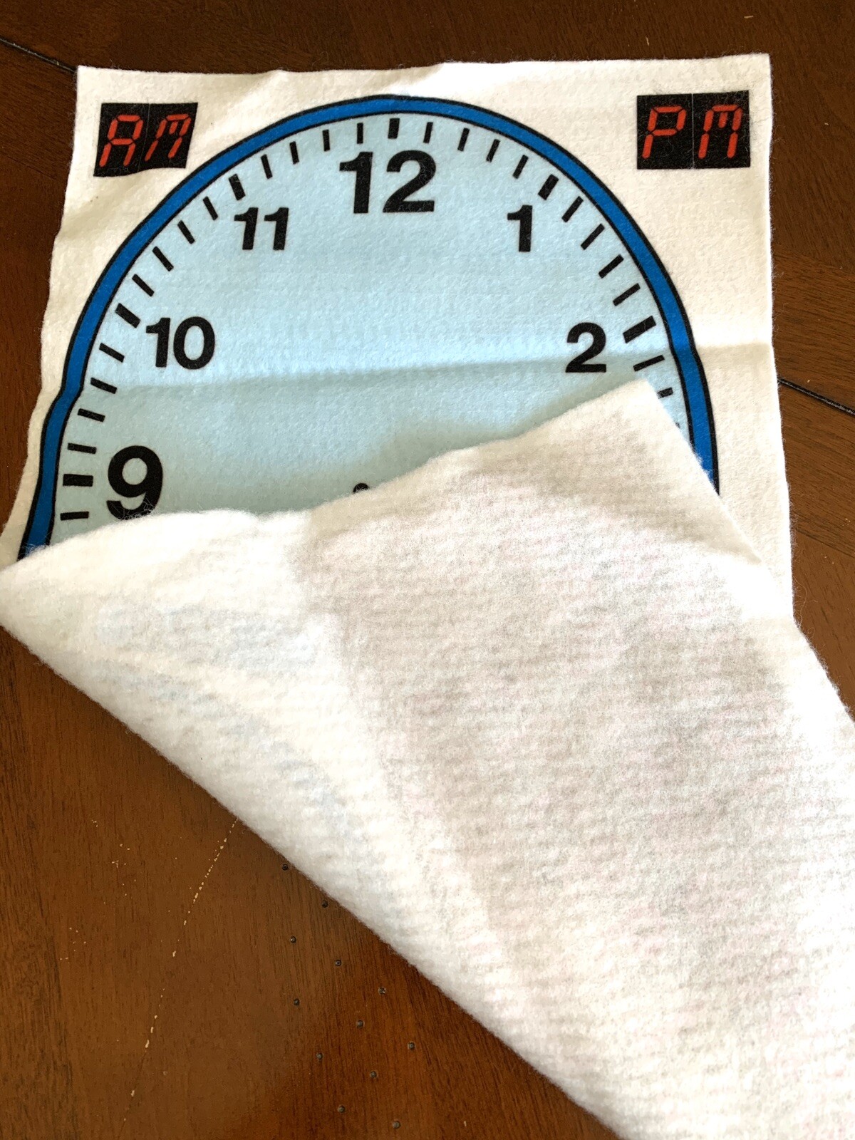 Felt Clock Storyteller Educational Analog & Digital Learn To Tell Time Clock
